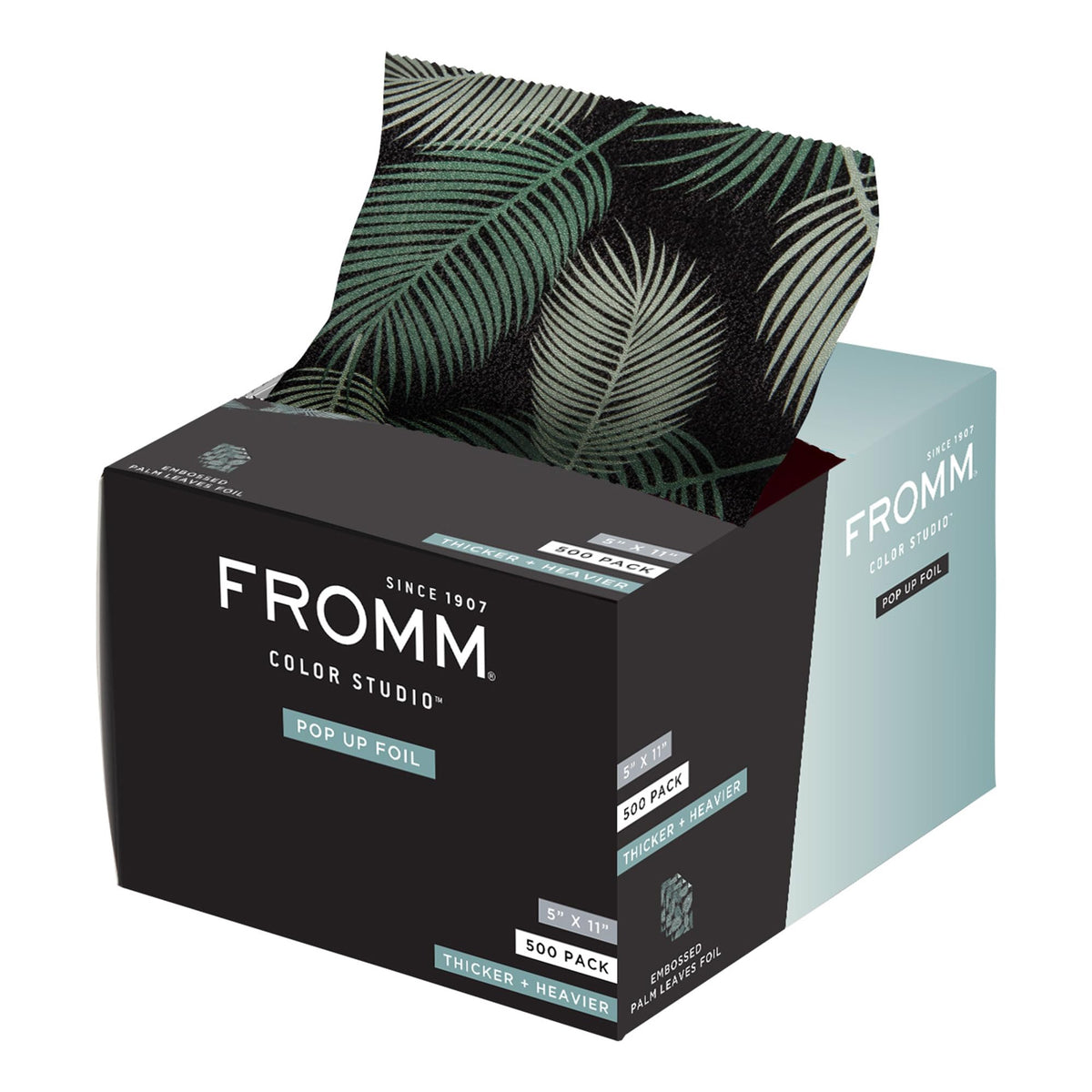 Fromm Color Studio palms leaves foil in dispenser box for smooth salon workflows.