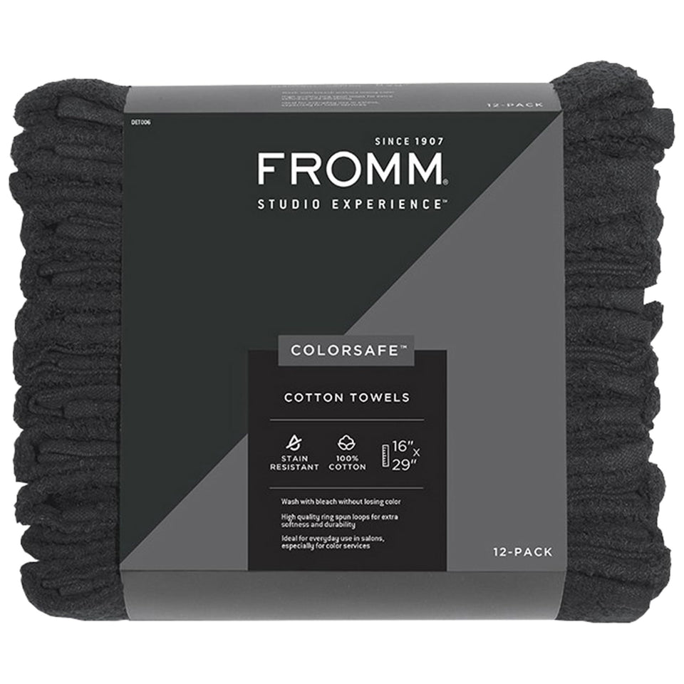 Fromm ColorSafe bleach-proof towel ready for color services in the salon.