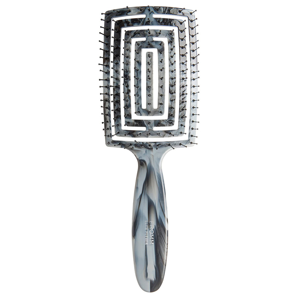Fromm Elite Flexer vent brush closeup highlights gentle detangling for wet hair.