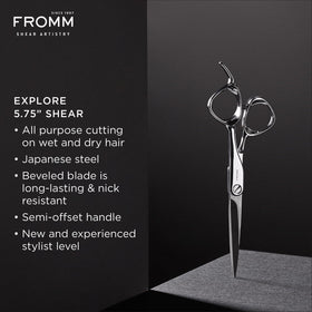 Fromm Explore thinning teeth visible for a blended finish