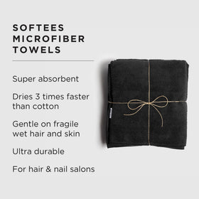 Fromm Softees microfiber towel with a soft texture that treats clients gently.
