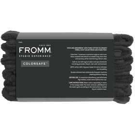 Fromm towels are stain-resistant and color-safe, enabling easy pre-treatment and repeat use.