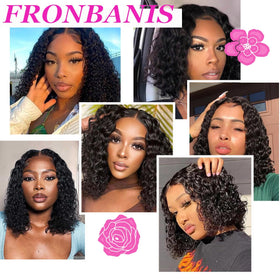 Fronbanis Wear and Go glueless wig bob on model in casual look for everyday wear