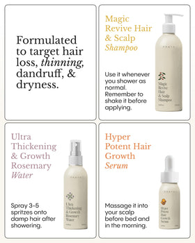 Frøya Organics Hyper Potent Growth Serum bottle with scalp application.