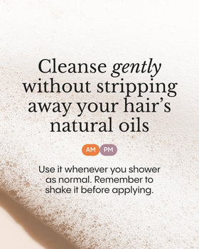 FRØYA shampoo with jojoba oil for deep hydration and smoother strands.