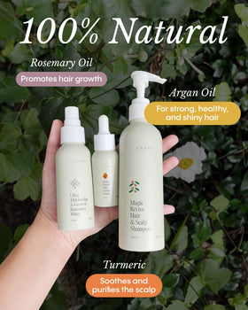 Frøya Organics shampoo lather close-up showing cleansing action.
