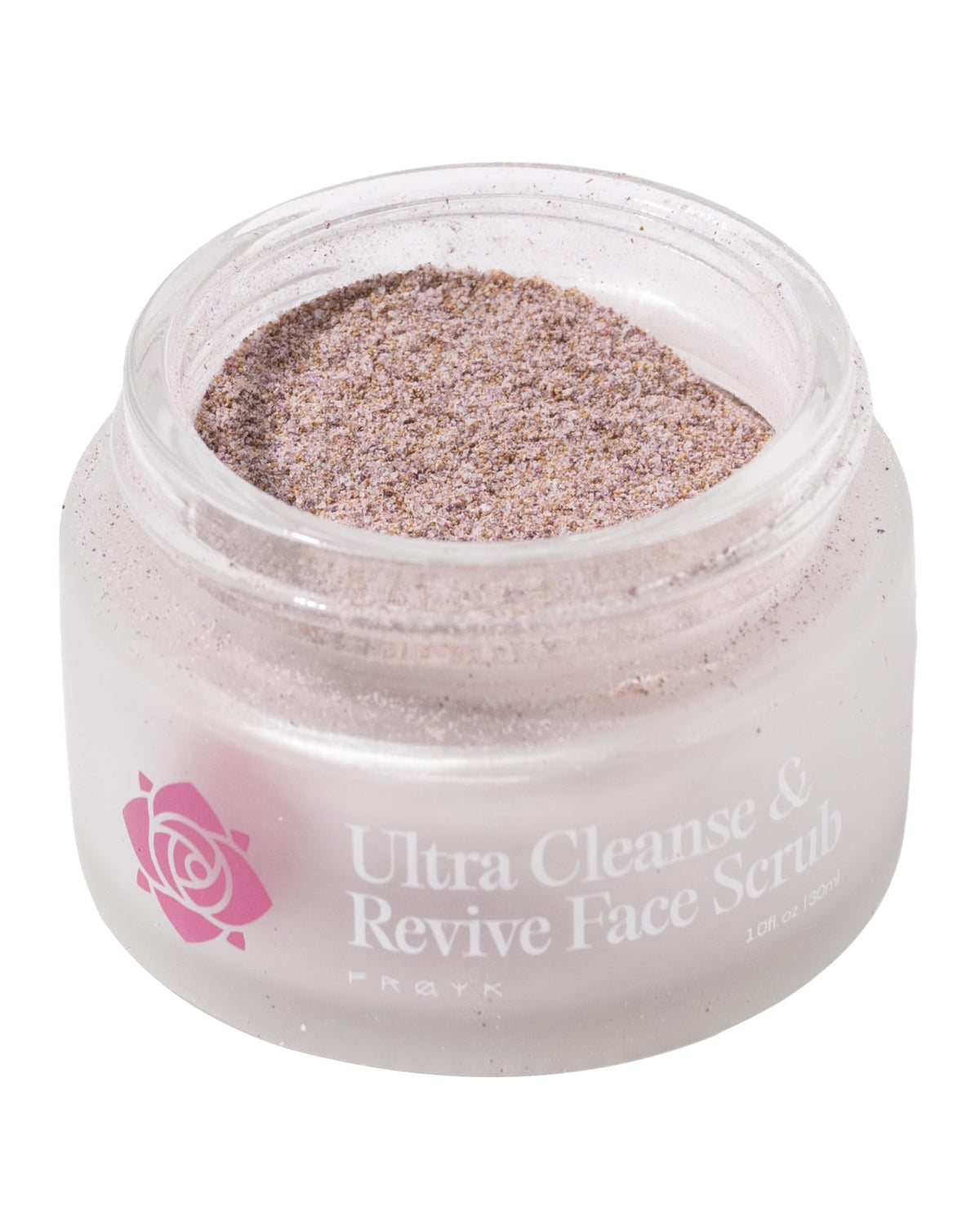 Frøya Organics Ultra Cleanse & Revive rose petals closeup for gentle exfoliation