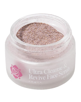Frøya Organics Ultra Cleanse & Revive rose petals closeup for gentle exfoliation