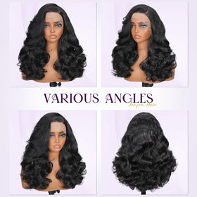 Frozen Beauty pre-plucked frontal for a natural hairline and effortless styling.