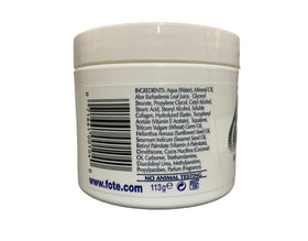 Fruit of the Earth Aloe Vera Cream in use on hands to soothe dry skin