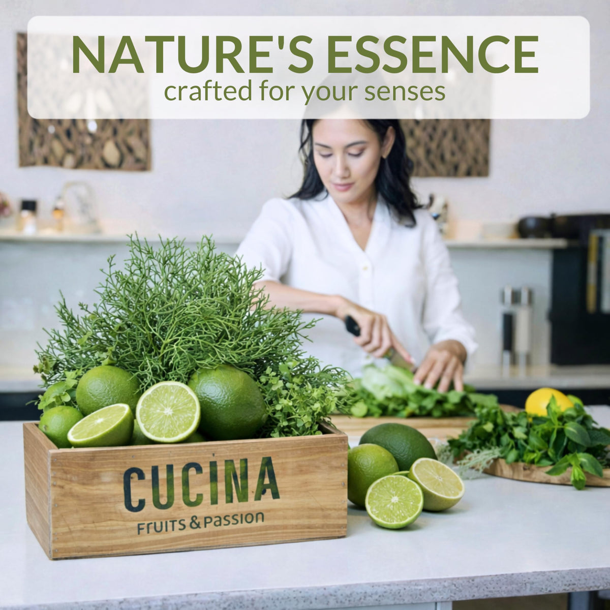 Fruits and Passion Cucina lime zest cypress scent energizes daily hand care routines.