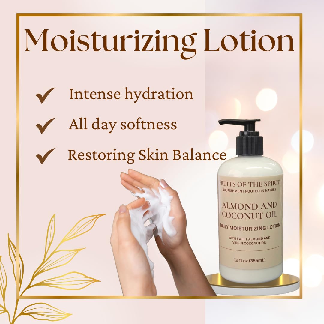Fruits of the Spirit lotion cream texture swatch demonstrates rich, non-greasy hydration