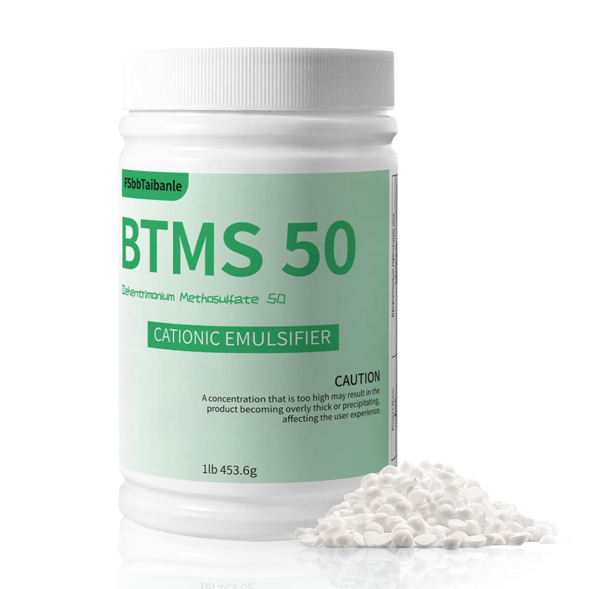FSbbTaibanle BTMS-50 granules close-up for smooth detangling in DIY hair care
