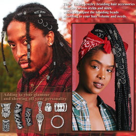Fscwlmon mixed beard and braid decorations for Nordic looks.