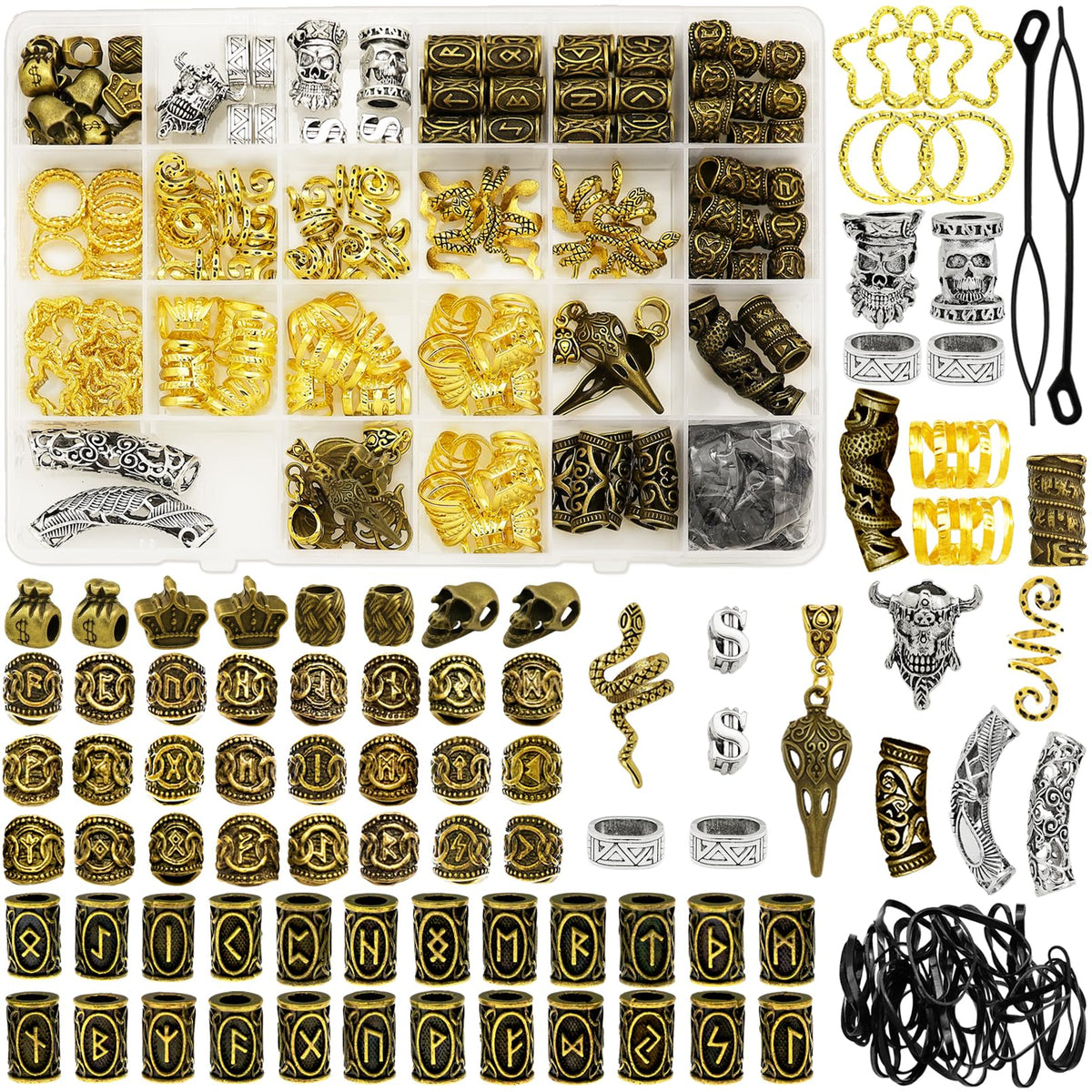 Fscwlmon Viking dreadlock metal clip provides durable braid decoration.
