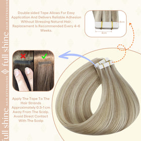 Fshine double-sided tape attachment ensures secure placement and simple application