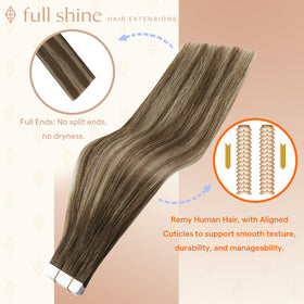 Fshine balayage color swatch demonstrates seamless blend with natural hair