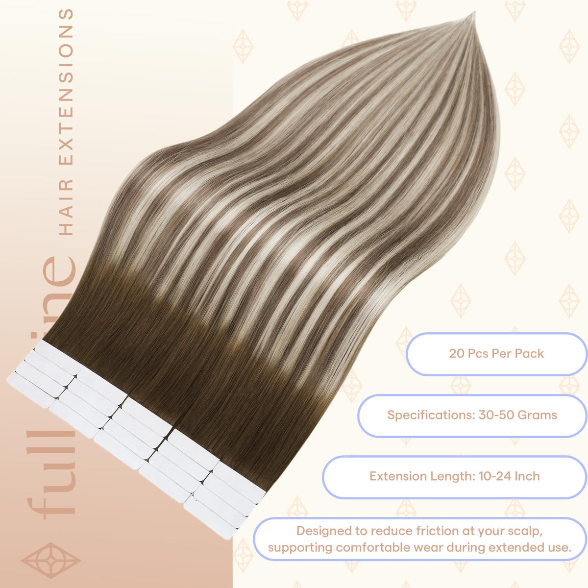 Fshine natural cuticle alignment reduces tangling for a seamless blend.