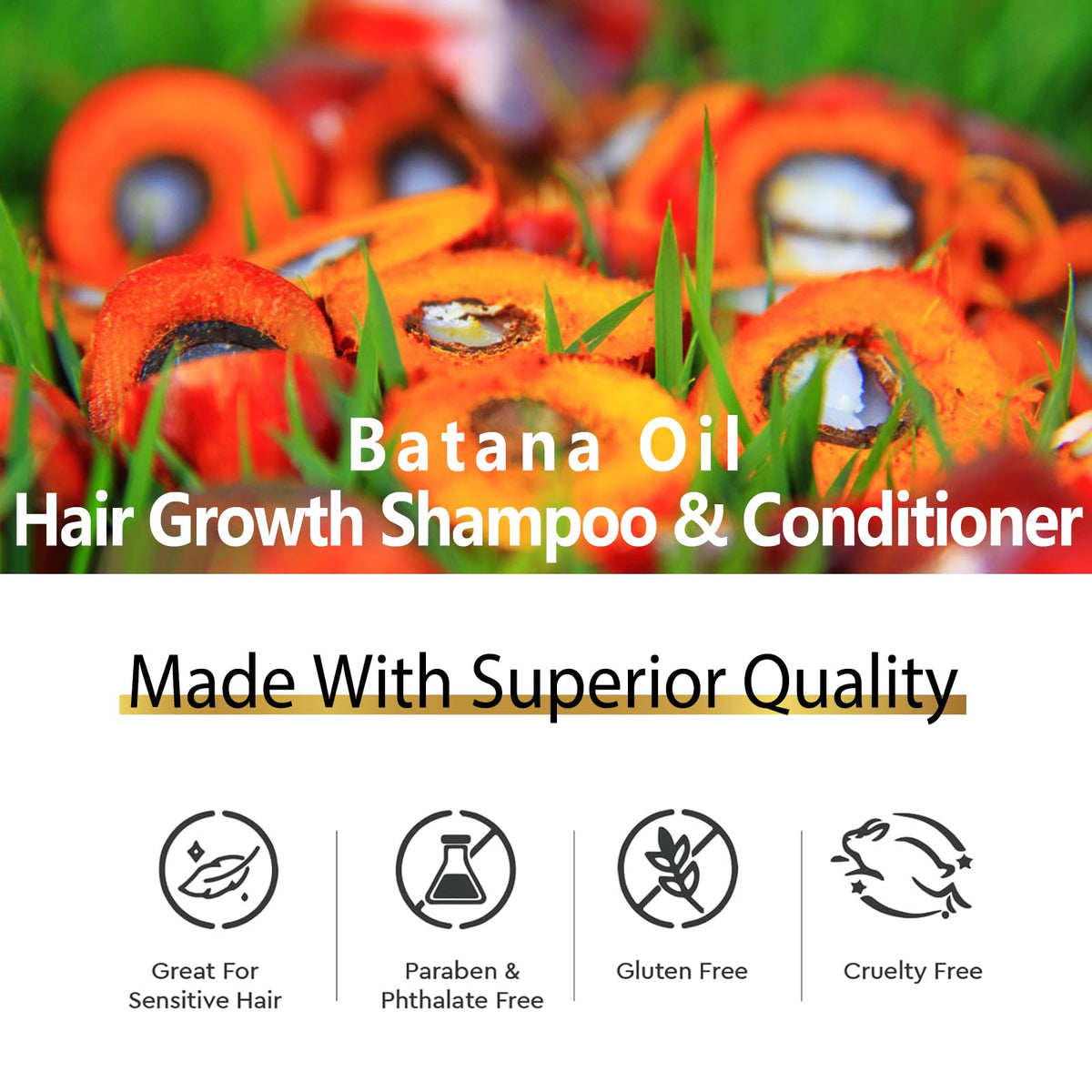FSLHCY Batana Oil ingredients rosemary and argan deliver hydrated, smoother hair.