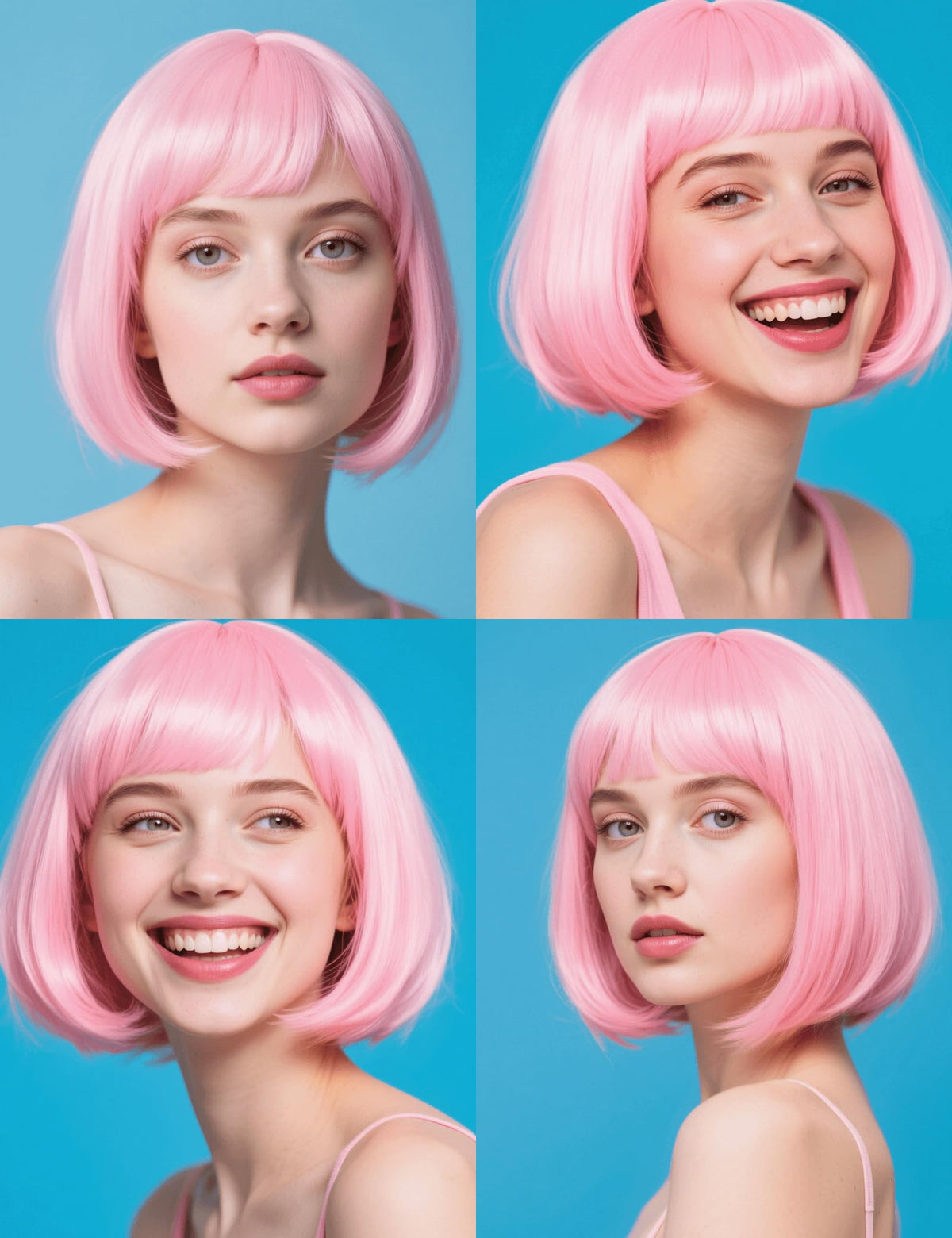 FSLLZCJY easy-care pink wig keeps shape with gentle brushing.