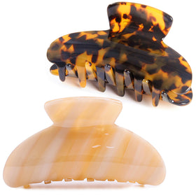 Fsmiling big claw hair clip in tortoise pattern for secure, stylish updos.