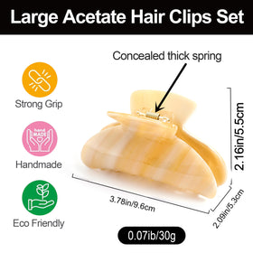 Fsmiling tortoise shell large clip with soft material holds hair comfortably.