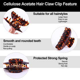 Fsmiling women's claw clip adds fashion-forward elegance to casual looks.