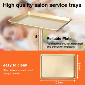 Fuehomue hair stylist tray on wheels supports busy studios with smooth transport