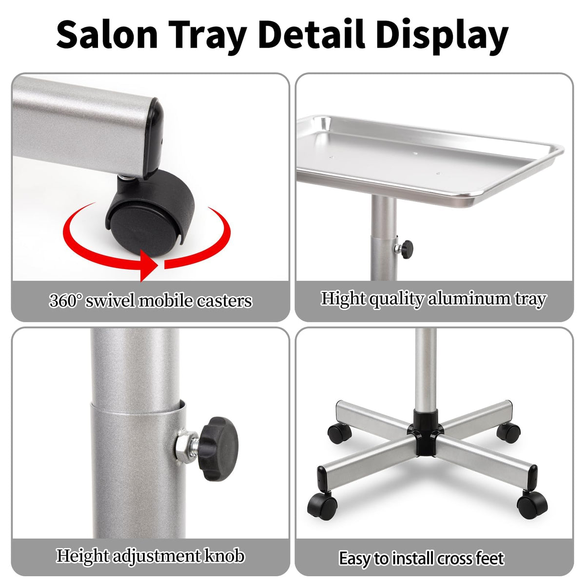 Fuehomue salon tray corrosion-resistant metal resists rust and deformation