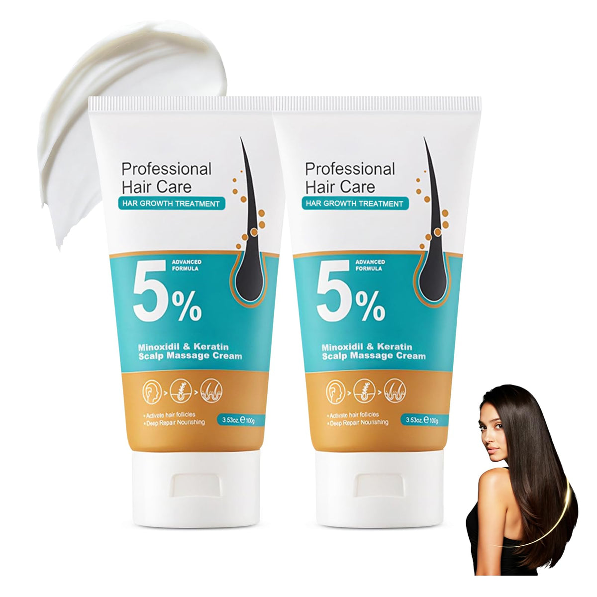 Fugit minoxidil scalp massage cream bottle for everyday scalp care.