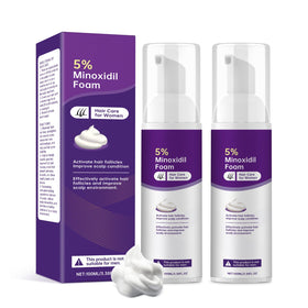 Fugit minoxidil foam for women bottle view showing compact packaging for easy daily use.