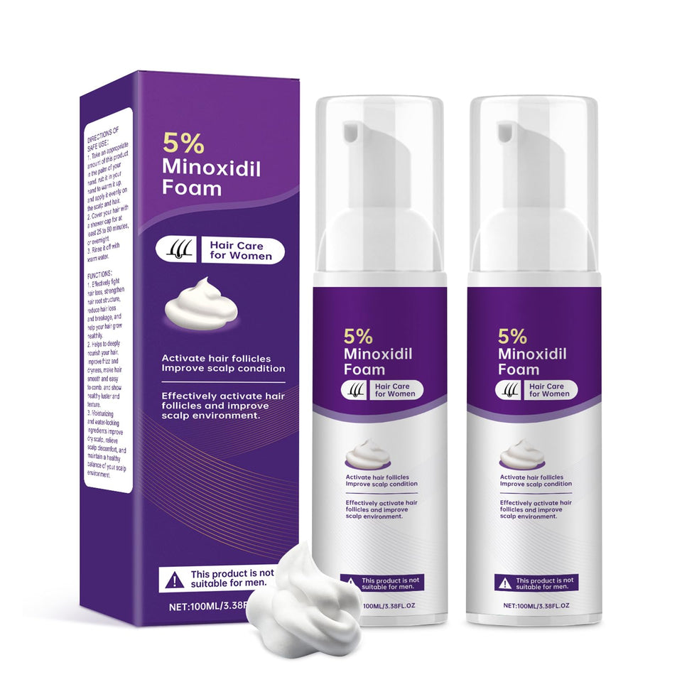 Fugit minoxidil foam for women bottle view showing compact packaging for easy daily use.