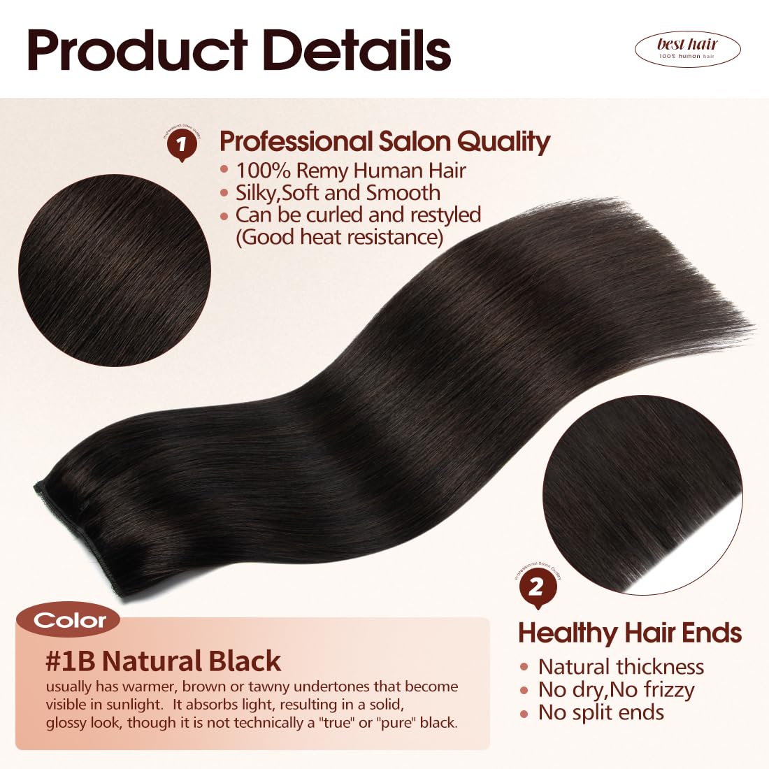 One-piece halo application by FUINAL for quick, mess-free styling