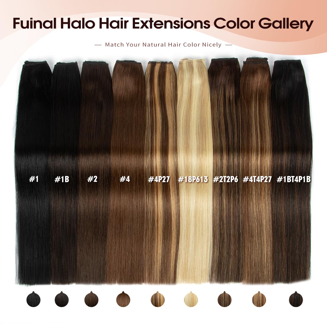 Halo weft width 10x2 inch fits the head smoothly