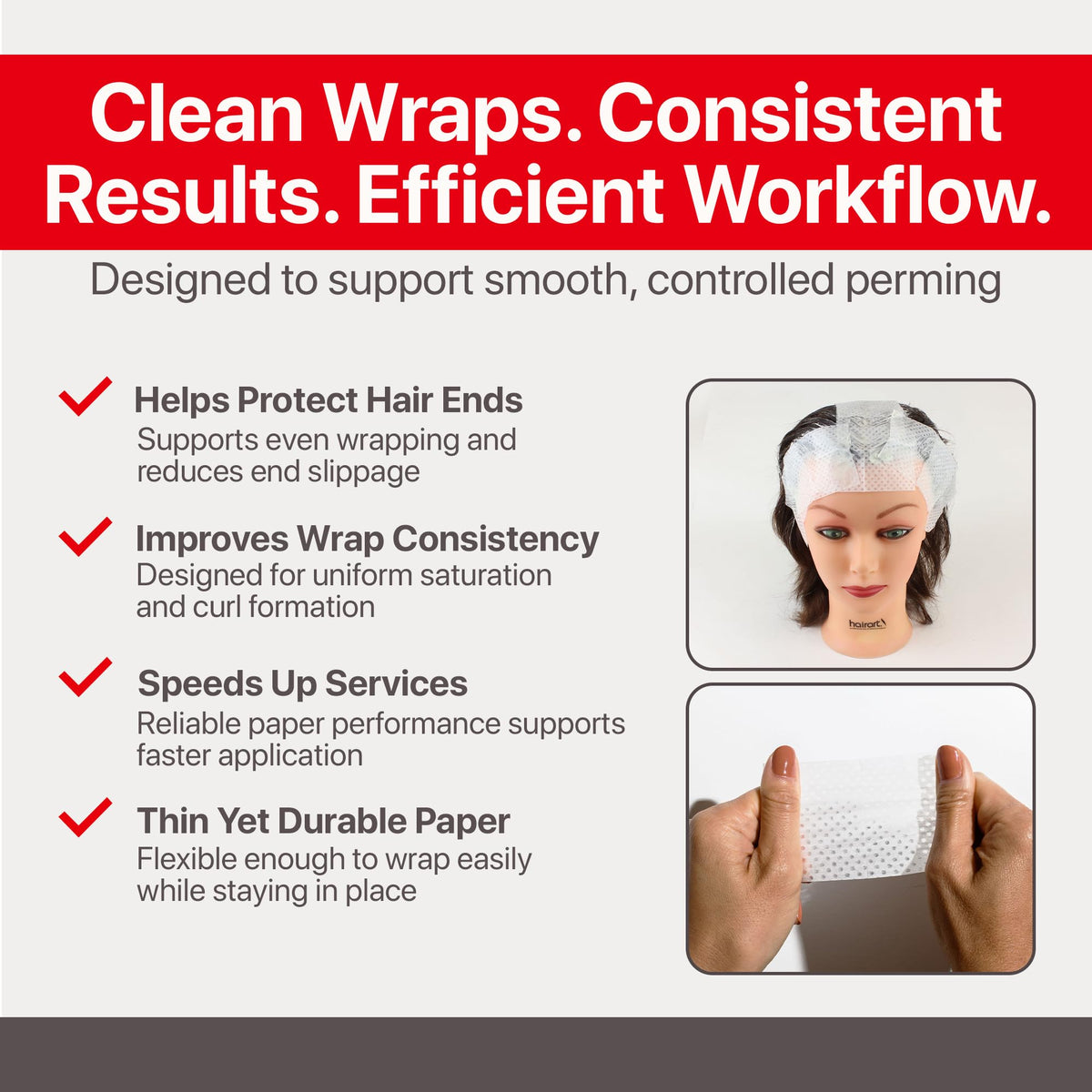 Fuji Perfect Paper End Papers, jumbo sheets 2 1/2 in x 4 in, versatile coverage.