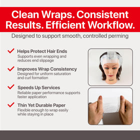 Fuji Perfect Paper End Papers, jumbo sheets 2 1/2 in x 4 in, versatile coverage.
