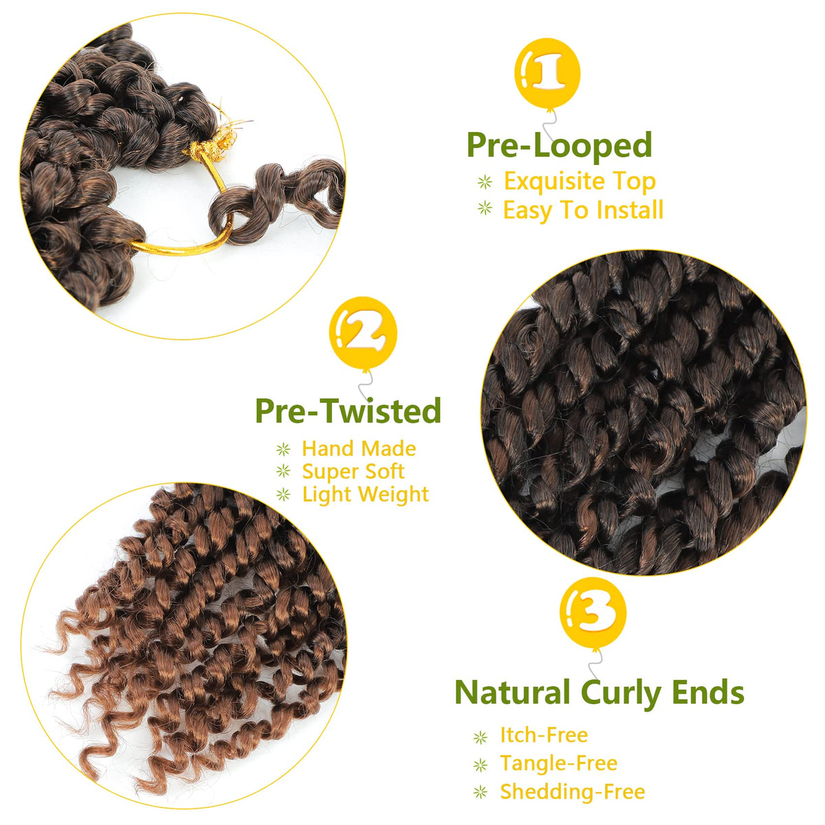 Fulcrum Passion Twist 8 packs in box for a full head look.