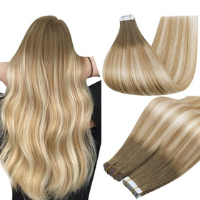 Full Shine straight Remy hair tape-in extension for natural length