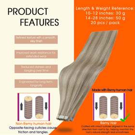 Full Shine blonde tape-in extensions demonstrate quick sandwich-method application for instant length.