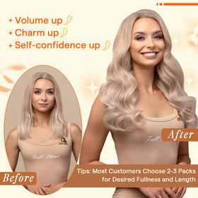 Full Shine butterfly weft 18in lightweight 50g piece delivers natural length with comfort.