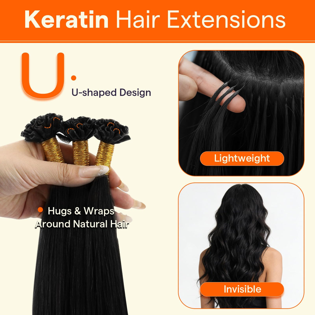 Full Shine cuticle-aligned hair close-up reduces tangling during wear