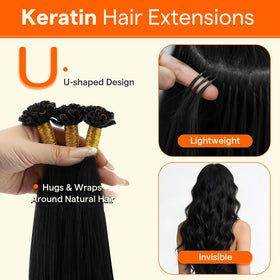 Full Shine cuticle-aligned hair close-up reduces tangling during wear