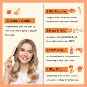 Full Shine extensions worn in daily looks for versatile styling