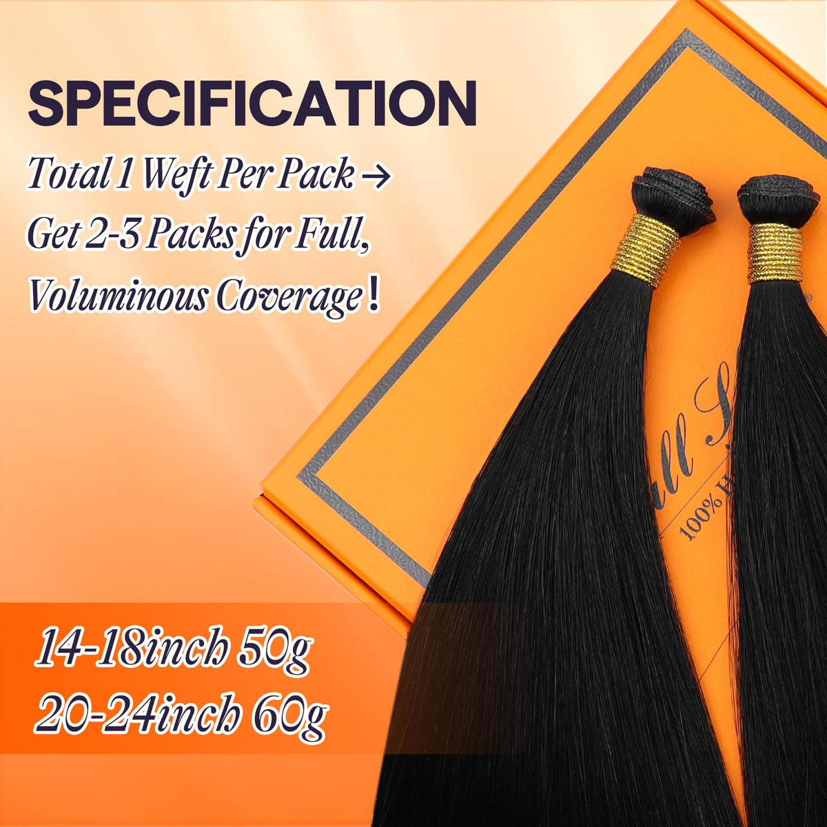 Full Shine Genius Weft 14-inch length highlights versatile styling options.
