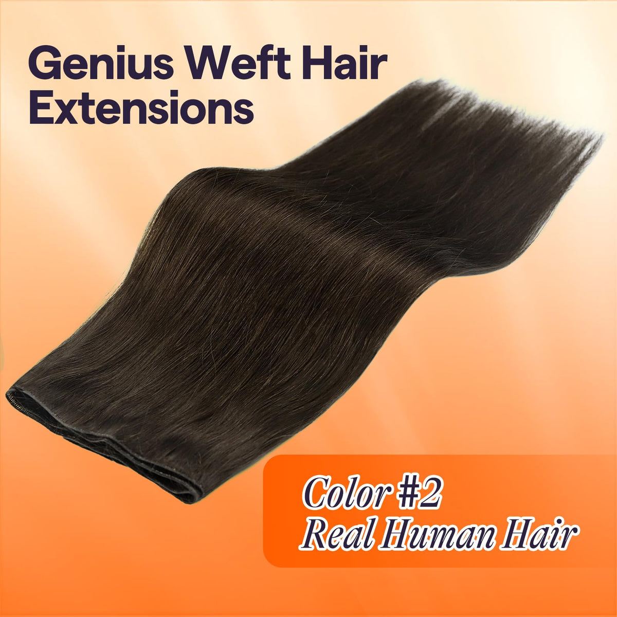 Full Shine Genius Weft Extensions 60g pack for lightweight, comfortable all-day wear.