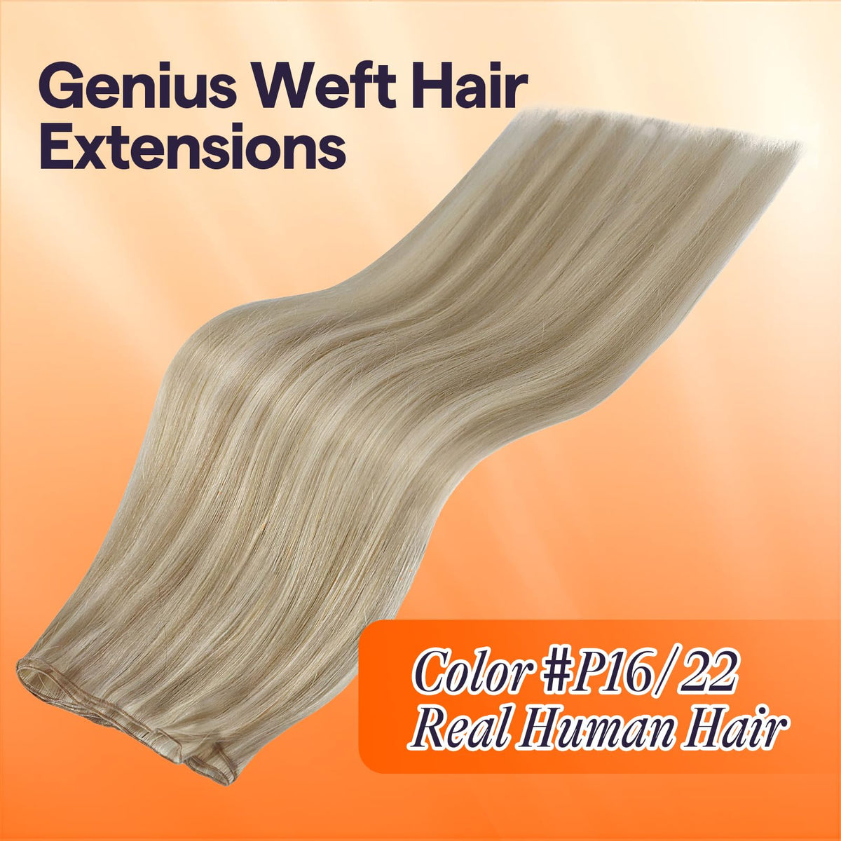 Full Shine Genius Weft Extensions seamless-blend creates a natural, undetectable volume.
