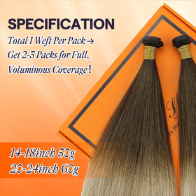Invisible seamless blend of Full Shine Genius Weft for natural look.