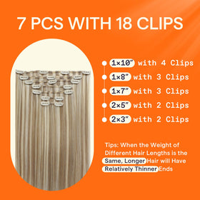 Full Shine Golden Blonde Highlights clips provide sunlit dimension at home