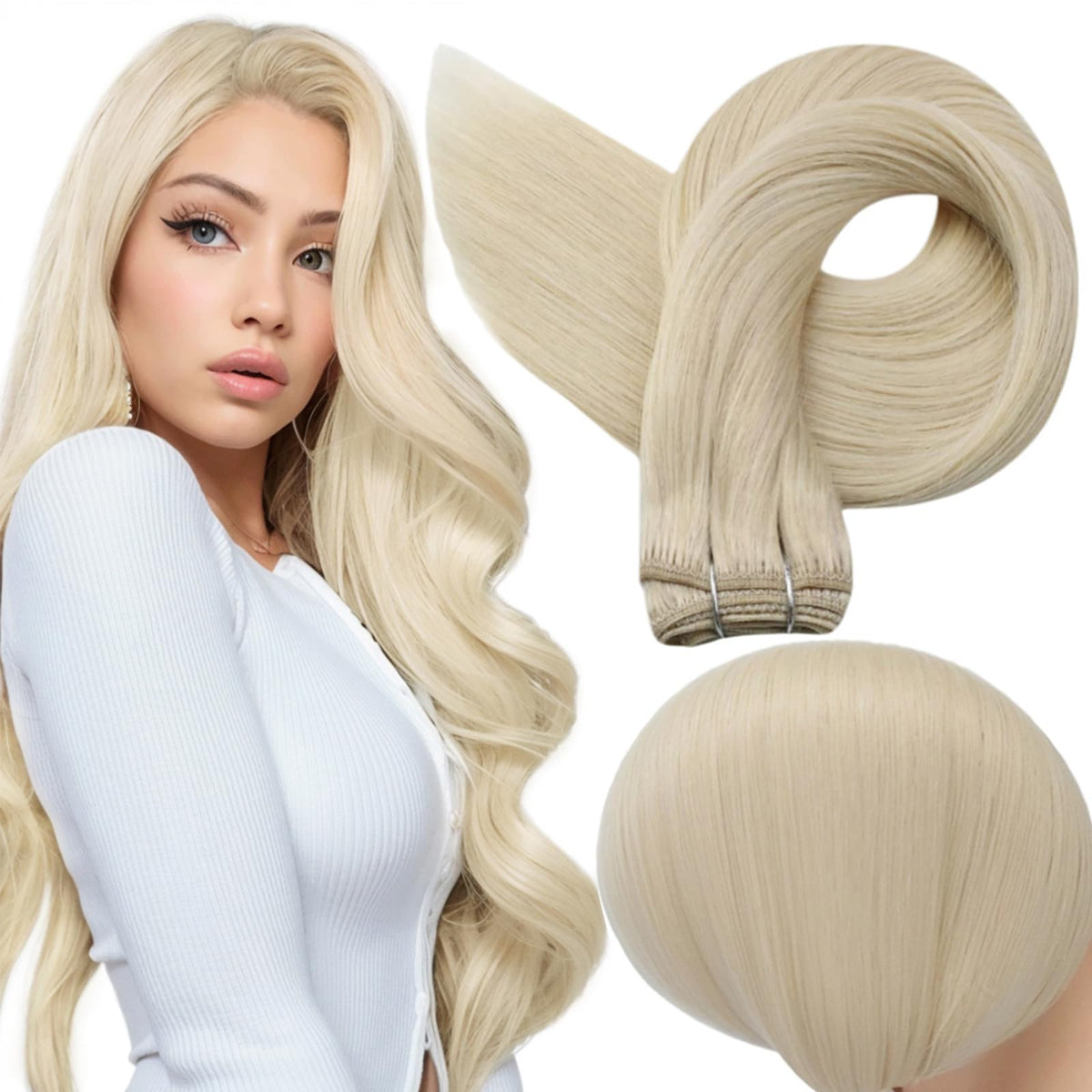 Full Shine 24-inch weft showing soft movement for natural-looking volume.