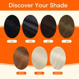 Full Shine I Tip extensions natural-looking color blend in platinum blonde.